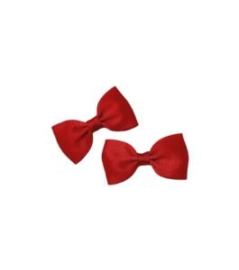 red grosgrain bow clips for girls handmade non slip alligator hair accessories