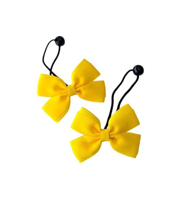 Handmade yellow hair bows for girls in UAE