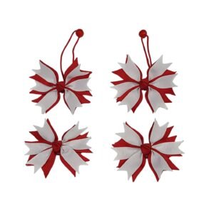 Red & White Hair Accessories Set for Girls UAE handmade bows