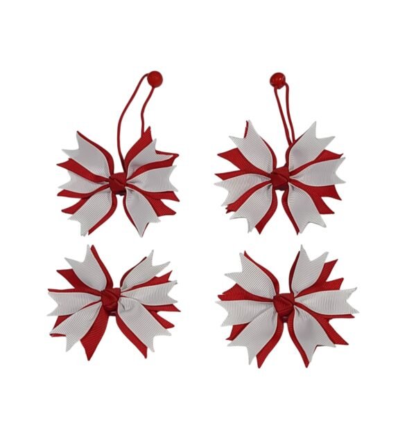 Red & White Hair Accessories Set for Girls UAE handmade bows