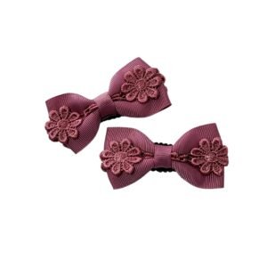 Mauve color tic tac clips for girls best hair accessories shop in UAE