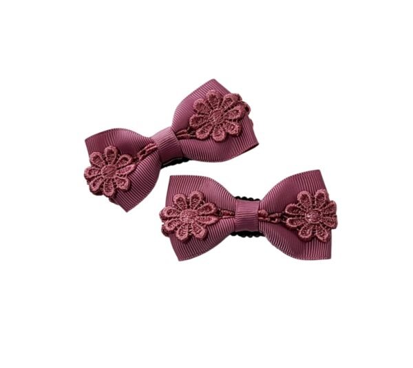 Mauve color tic tac clips for girls best hair accessories shop in UAE
