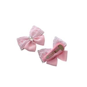 Pink Butterfly Lace Hair Clip For School