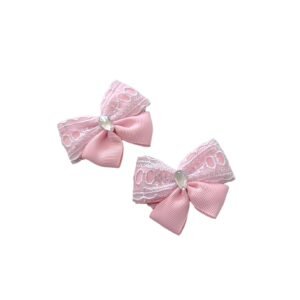 Pink Butterfly Non Slip Tic-Tac Clips For Baby Girl