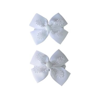 School hair accessories white Barsha Dubai handmade bows