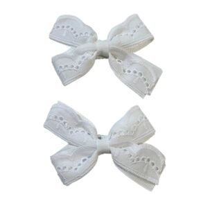 White Hair Clips For School Girls UAE Handmade By Young Fashion Palace