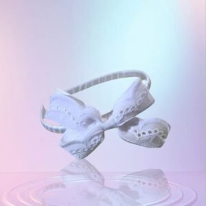 White Lace Hair Band for girls premium school hair accessory