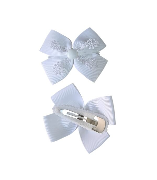 Flower lace ponytail holder and clips for school girls