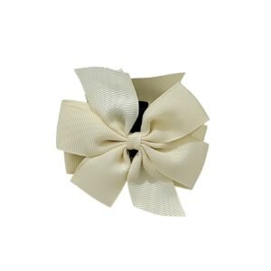 Ribbon Bow Hair Claw Clip for women elegant strong grip hair accessory