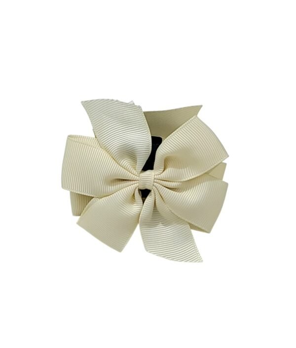 Ribbon Bow Hair Claw Clip for women elegant strong grip hair accessory