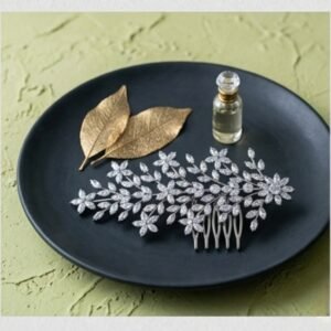 Bridal Hair Comb Rhinestone Rhodium Plated | Elegant Wedding Hair Accessory for Brides UAE - Image 5