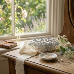 Bridal Hair Comb Rhinestone Rhodium Plated | Elegant Wedding Hair Accessory for Brides UAE - Image 7