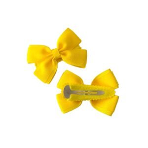 Premium girls hair accessories UAE yellow ribbon bows