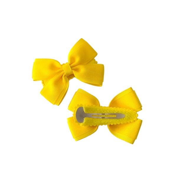 Premium girls hair accessories UAE yellow ribbon bows