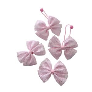 White school hair accessories hair tie and hair clips set for girls UAE