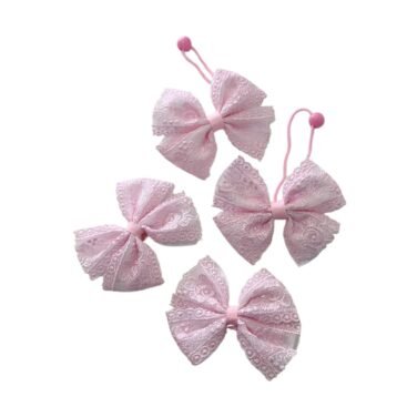 White school hair accessories hair tie and hair clips set for girls UAE