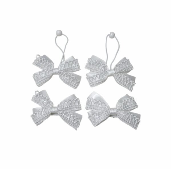 White School Hair Accessories For Girls UAE lace bow clips handmade