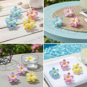 Flower Claw Clips stylish plastic hair clips for daily use