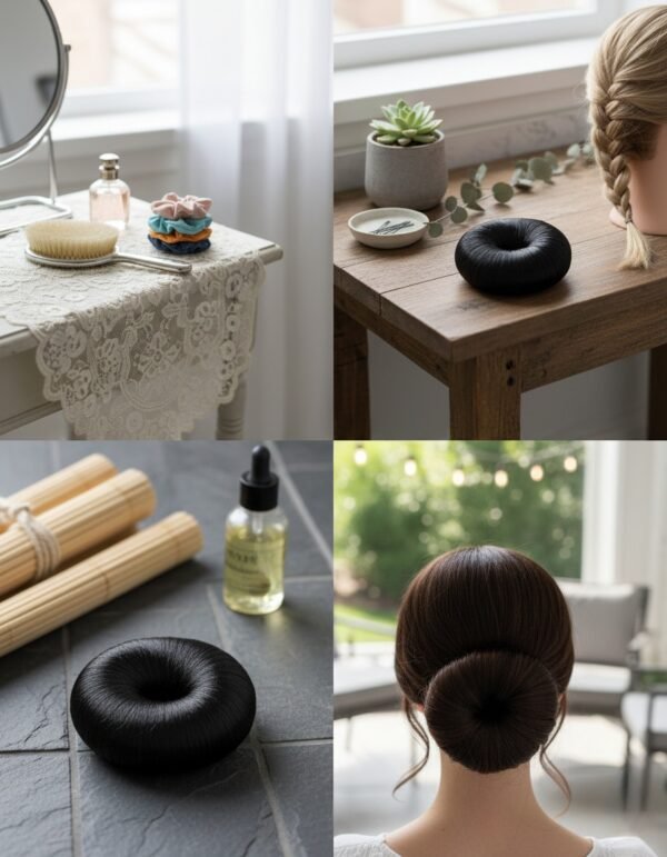 Premium Hair Bun Maker in brown for effortless hairstyling