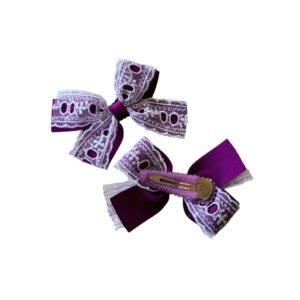 violet color school hair tie set UAE school accessories