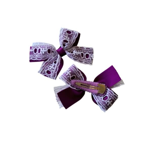 violet color school hair tie set UAE school accessories