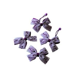 violet color school hair tie set UAE for girls
