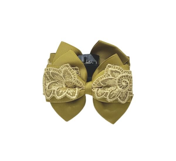 Golden Lace Hair Claw Clip Handmade Hair Accessory for Women UAE Golden Lace Hair Claw Clip handmade for women UAE