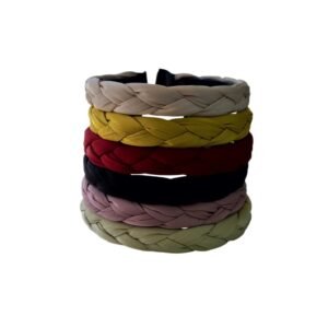 Beautiful elegant braided fabric hairband for girls in multiple colors handmade fashion accessory UAE
