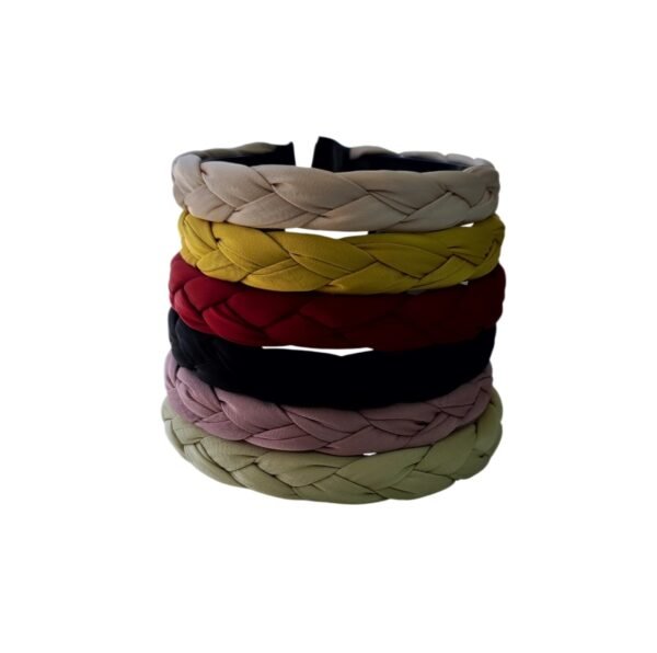 Beautiful elegant braided fabric hairband for girls in multiple colors handmade fashion accessory UAE