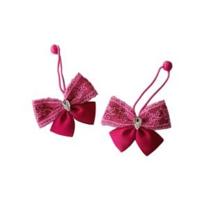 Butterfly Ponytail Holder for Girls shocking pink handmade hair tie UAE