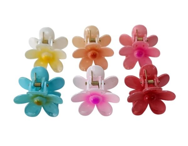 Flower Hair Claw Clips for Girls and Women 6 PCS Assorted Colors Flower Hair Claw Clips colorful floral hair accessories for girls