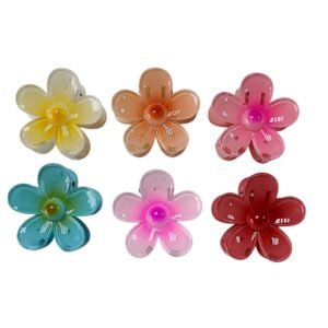 Cute flower claw clips for girls daily hairstyle accessories