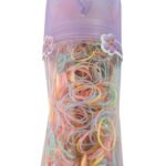 Colourful Elastic Rubber Band Hair Tie for Kids in Bottle