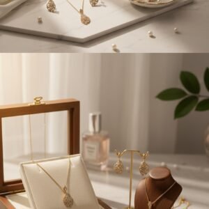 Fashion jewelry Dubai gold plated necklace and earrings