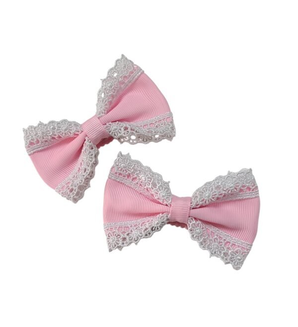 Lace hair clips for girls Dubai handmade design