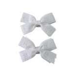 White Lace Bow Tic-Tac Clips for school girls UAE