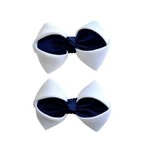 Luxurious navy blue and white hair clips for school UAE