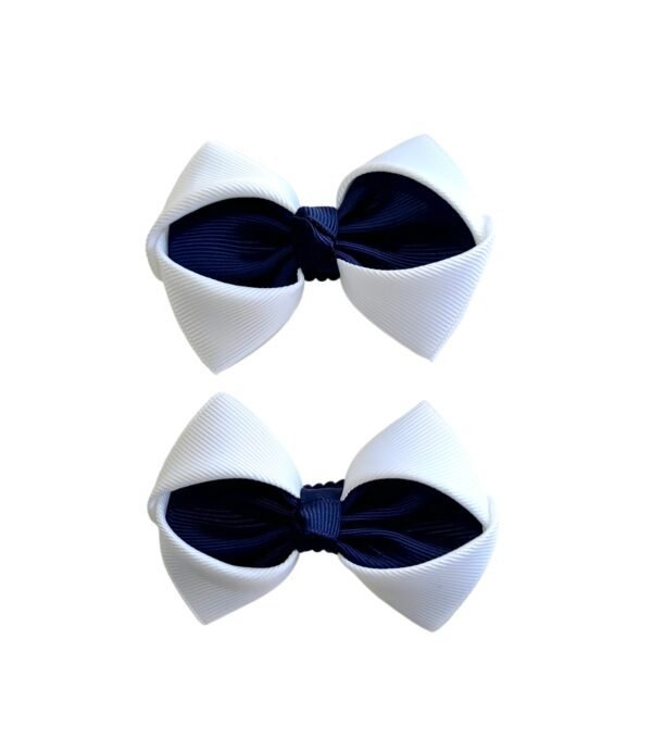 Luxurious Navy Blue and White Hair Clips for School UAE Luxurious navy blue and white hair clips for school UAE