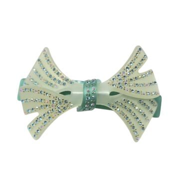 Mint Green Stone Embellished Hair Barrettes for Women UAE with Rhinestones