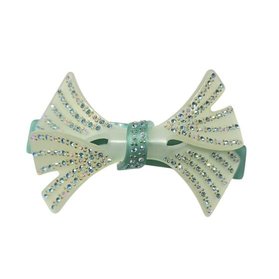 Mint Green Stone Embellished Hair Barrettes for Women UAE with Rhinestones