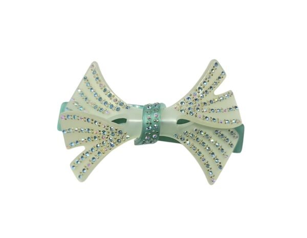 Mint Green Stone Embellished Hair Barrettes for Women UAE with Rhinestones