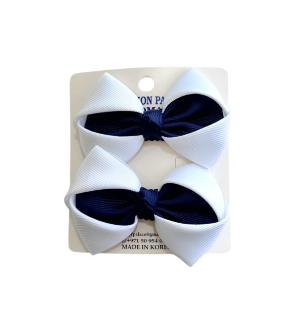 Back to school navy blue hair bows for girls
