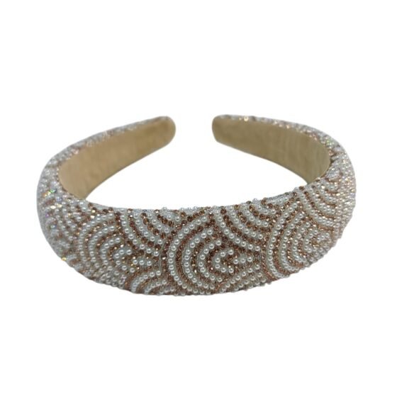 Beautiful Luxurious Girls Hairband with Rhinestone and Pearl for parties