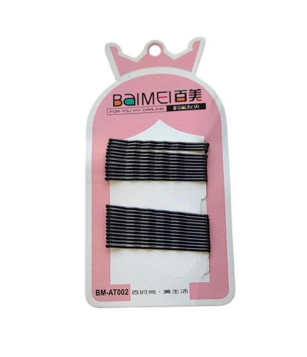 Bobby Pin Black Color 12 Pieces Premium Metal Hair Pins Strong grip black bobby pins for women daily use
