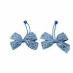 French Blue School Uniform Hair Tie handmade ponytail holder for girls UAE