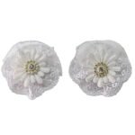 White Lace School Hair Clips for Girls UAE handmade with premium lace flowers