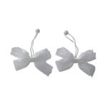 White School Hair Tie Ponytail Holder for girls school uniform