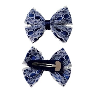 Premium navy blue non-slip tic-tac hair clips for girls school uniform UAE